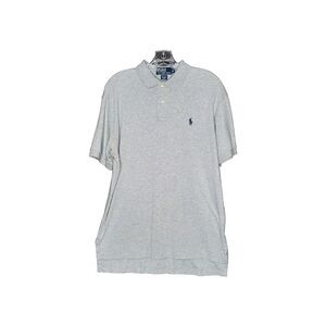 Ralph Lauren Polo Shirt Men's Size Medium Gray Blue Pony Cotton Adult